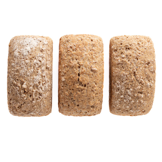 Three loaves of organic gluten-free Classic sourdough bread bundled together from Leaven and Love Organic Bakehouse