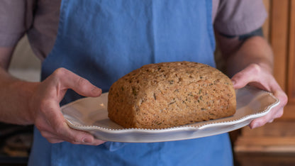 Organic gluten-free Rosemary and Olive Oil sourdough bread, freshly baked by Leaven and Love Organic Bakehouse